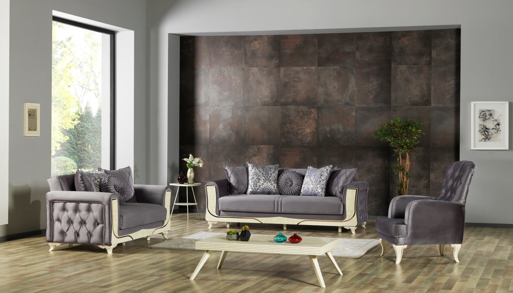 Carmen Convertible Livingroom Loveseat
