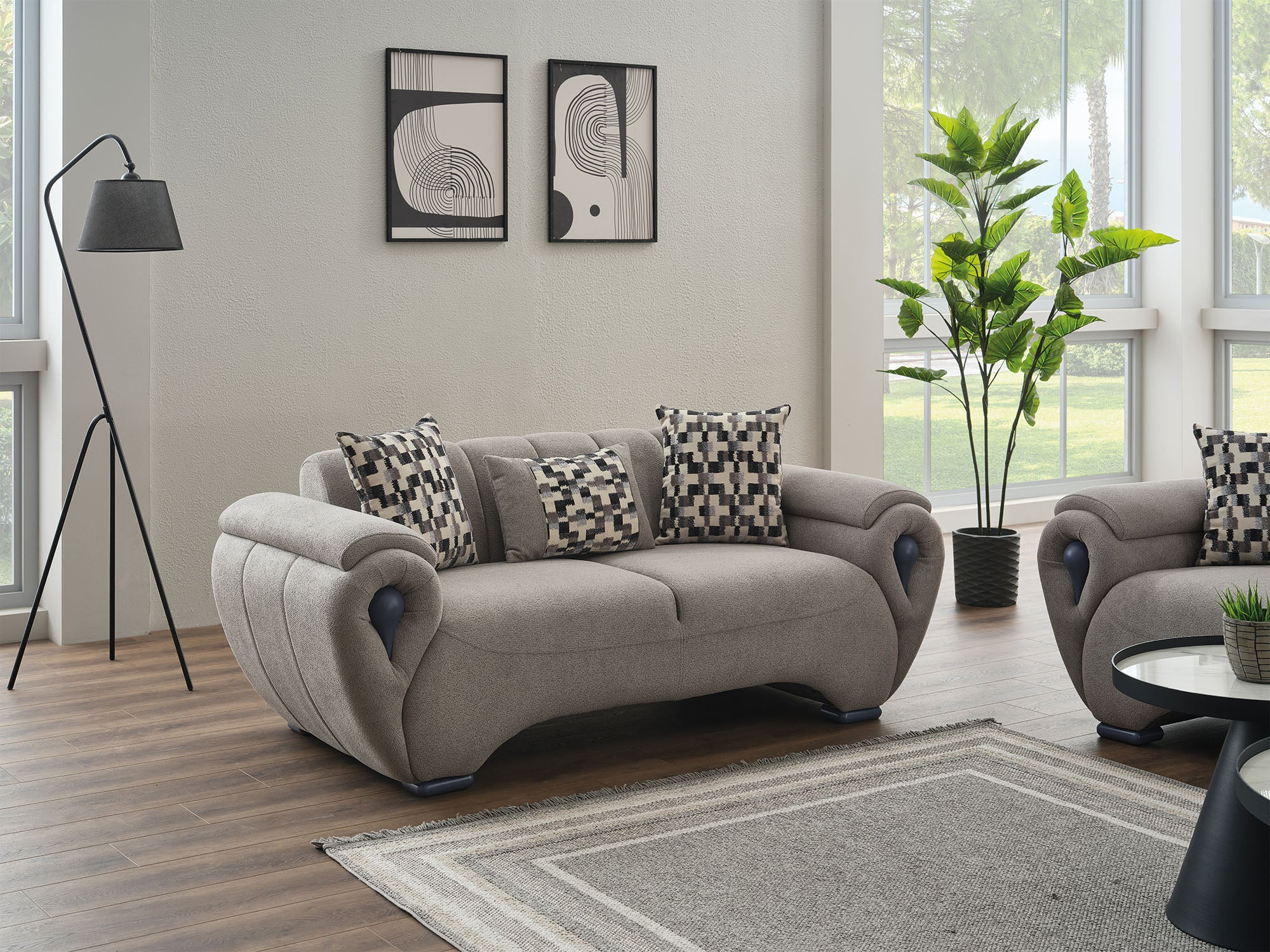 Damla Stationary Loveseat