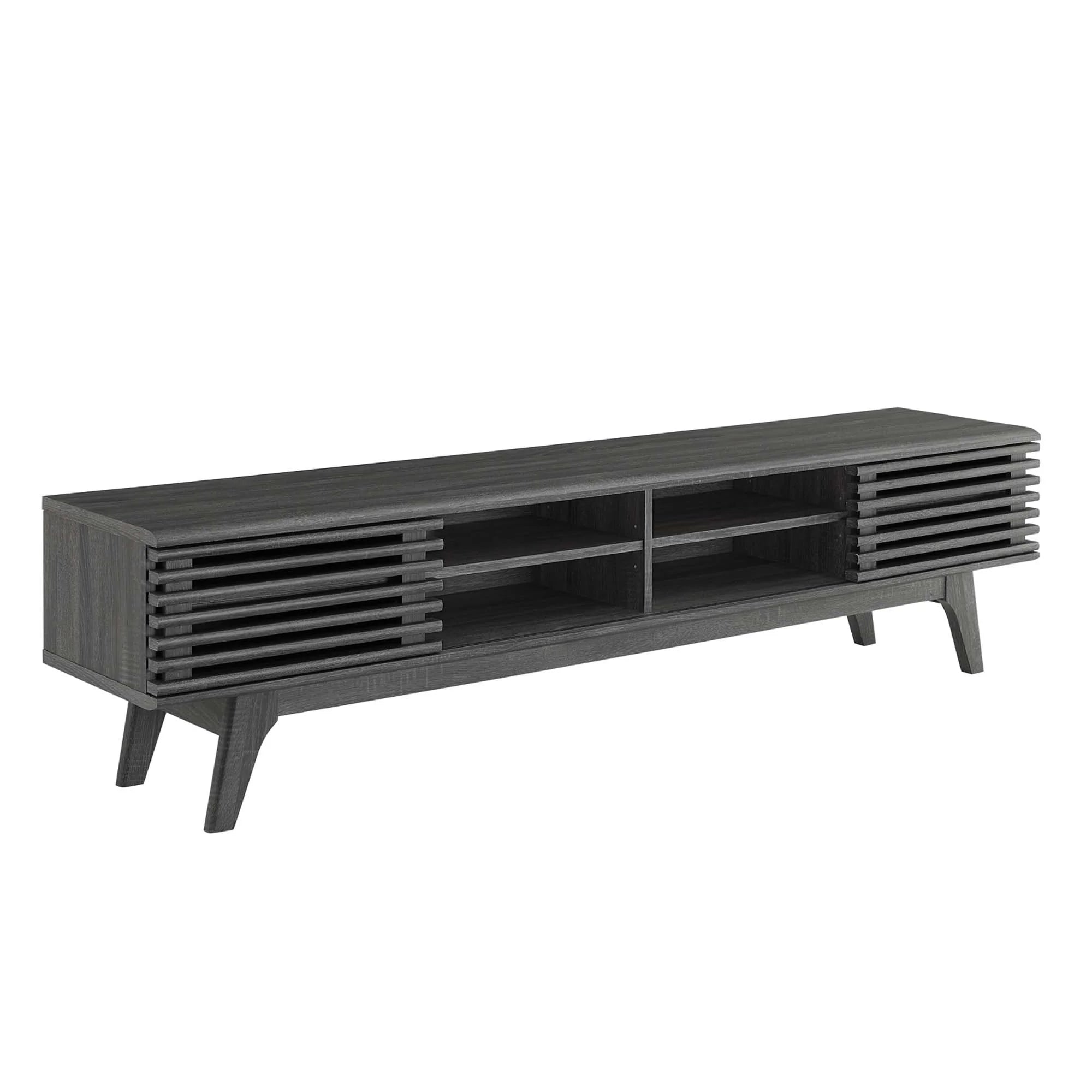 Render 70" Entertainment Center TV Stand in Walnut