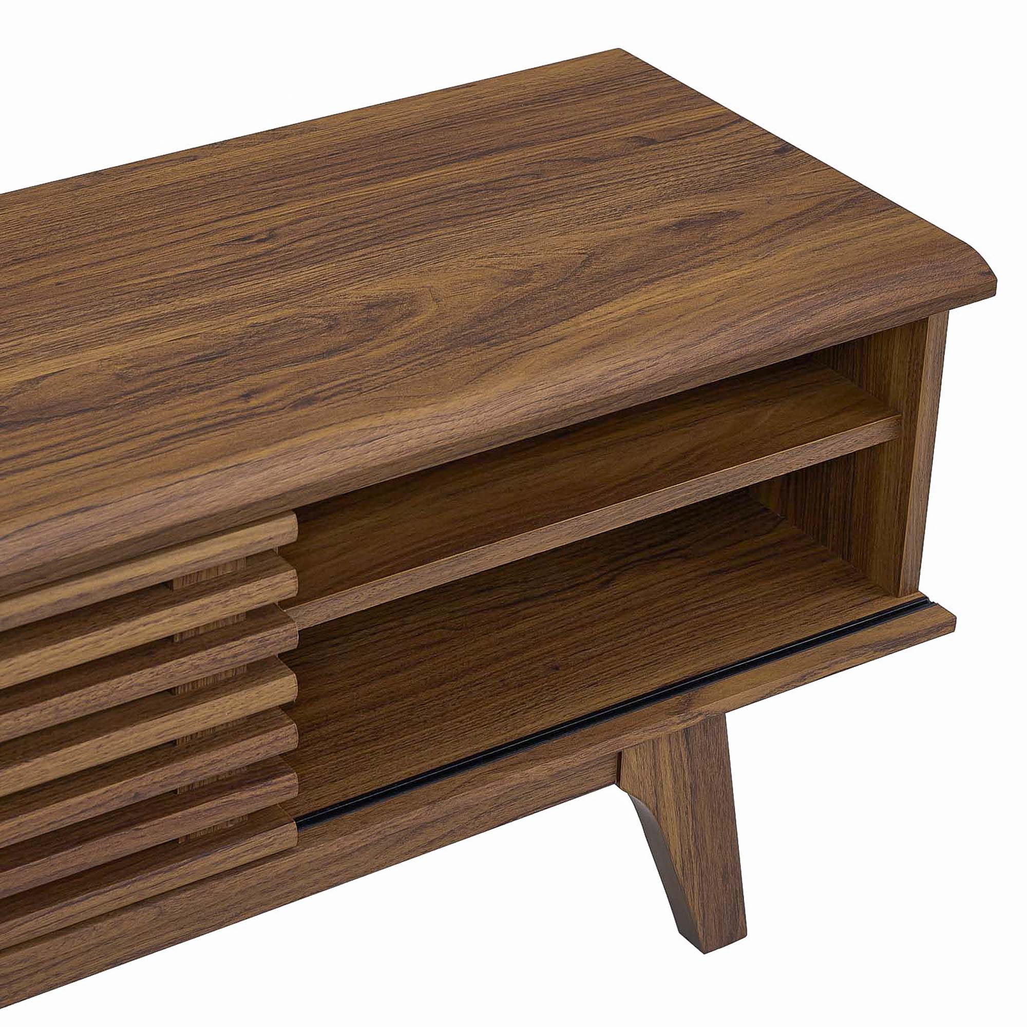Render 70" Entertainment Center TV Stand in Walnut
