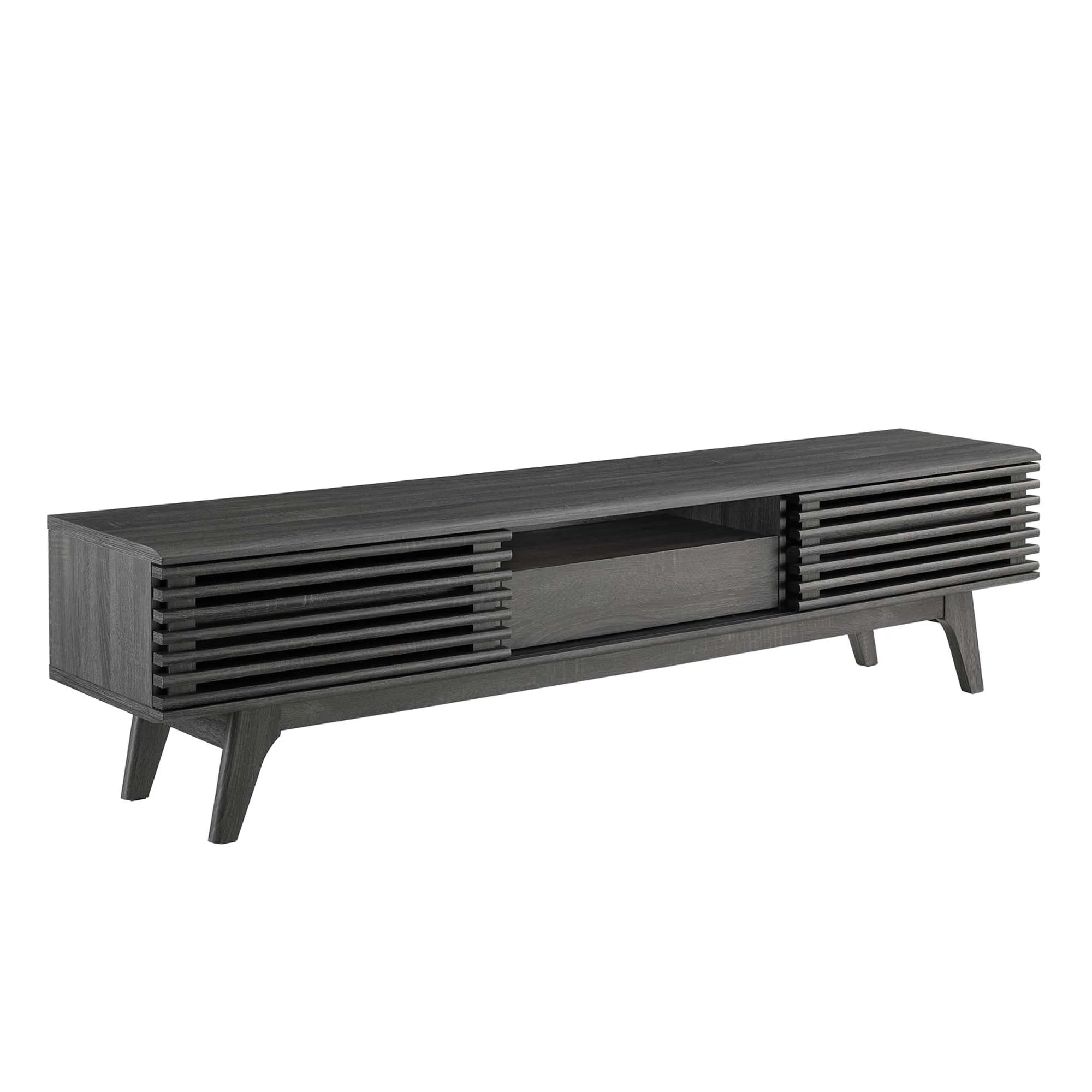 Render 70" TV Stand in Walnut, Oak, Charcoal