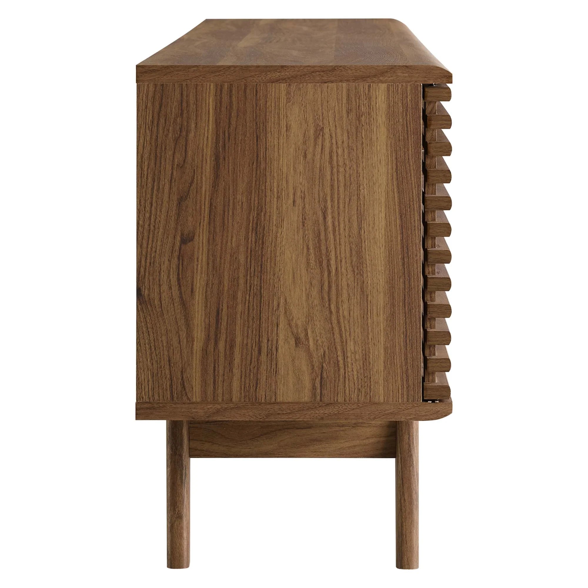 Render 71" Media Console TV Stand in Walnut, Oak