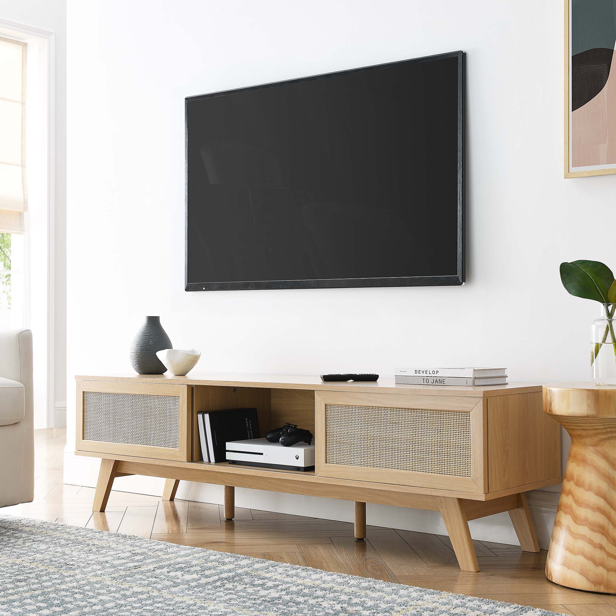 Soma 60 TV Stand in Walnut, Oak