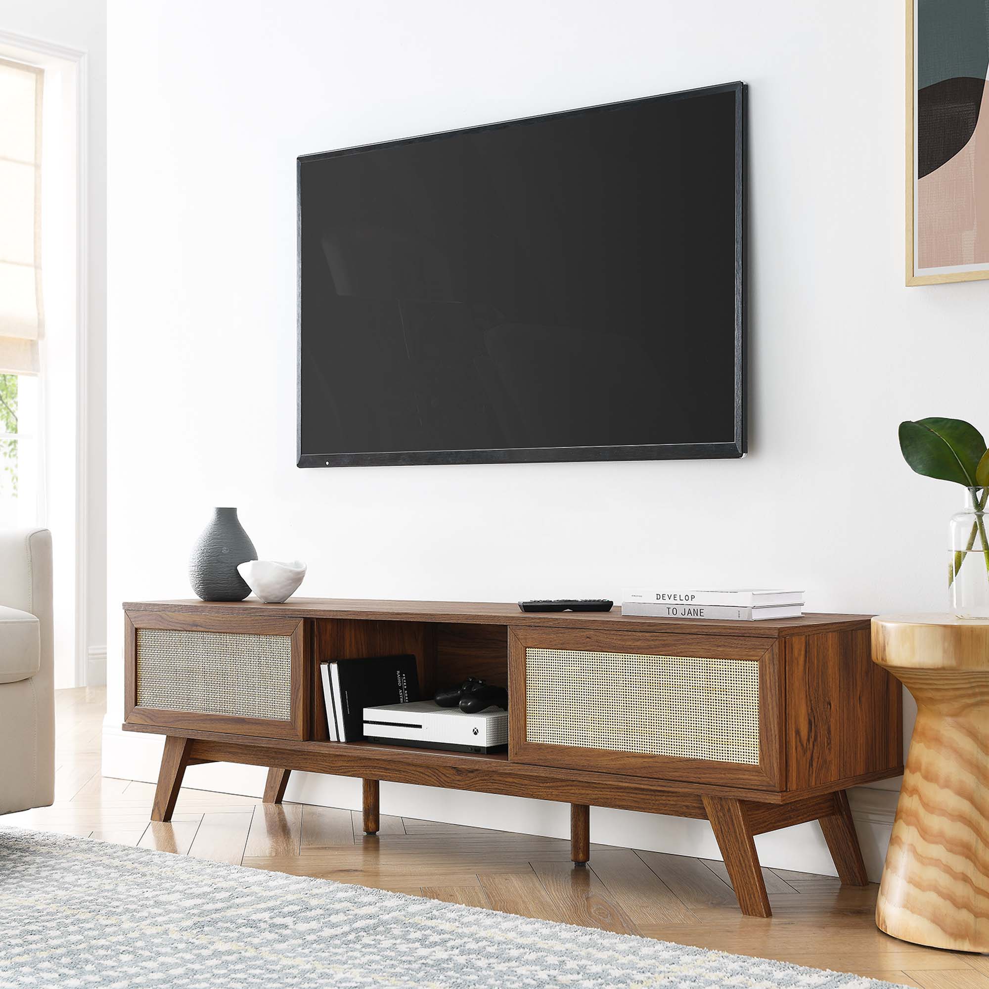 Soma 60 TV Stand in Walnut, Oak
