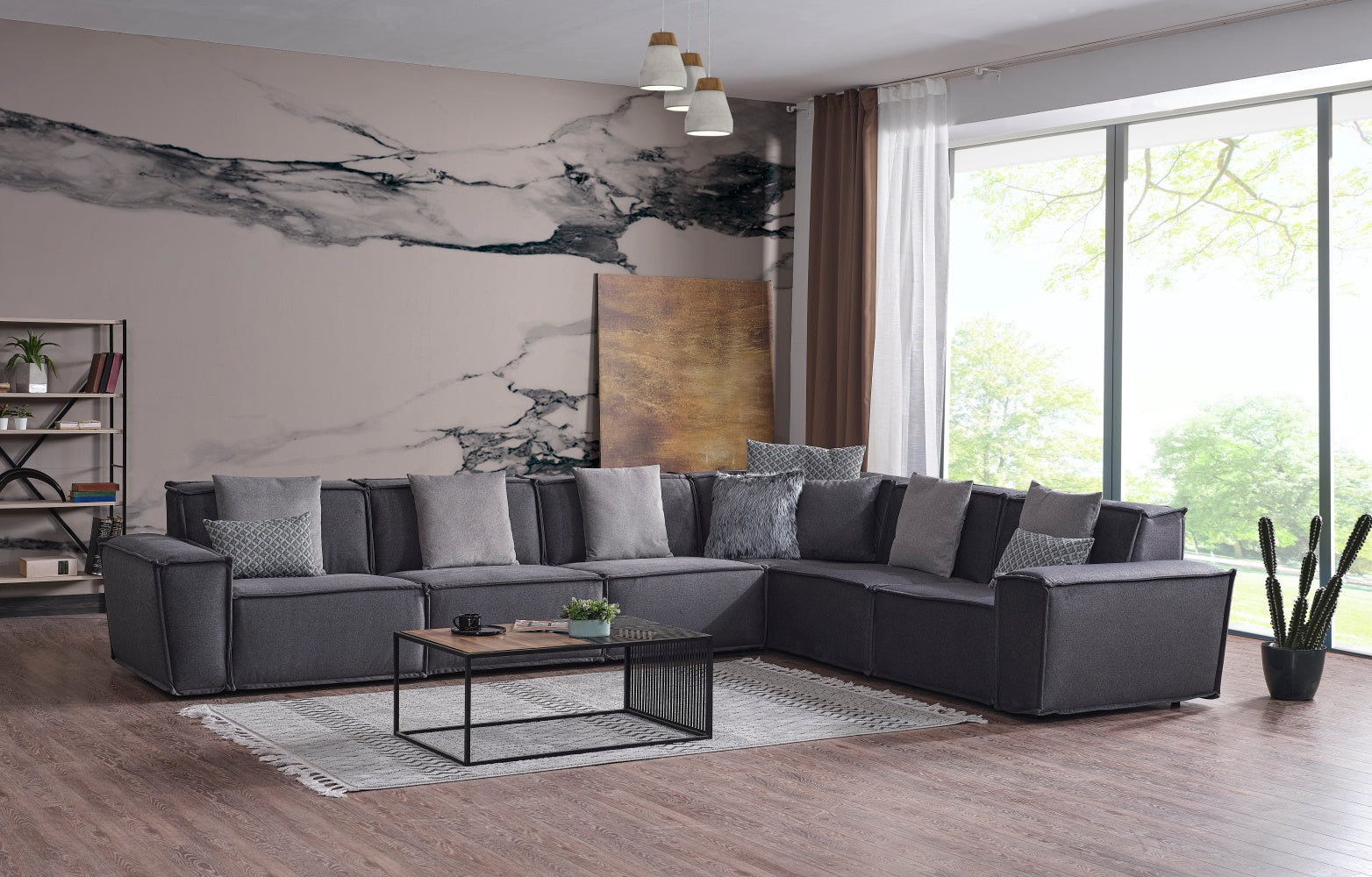 Padova Sectional With Ottoman