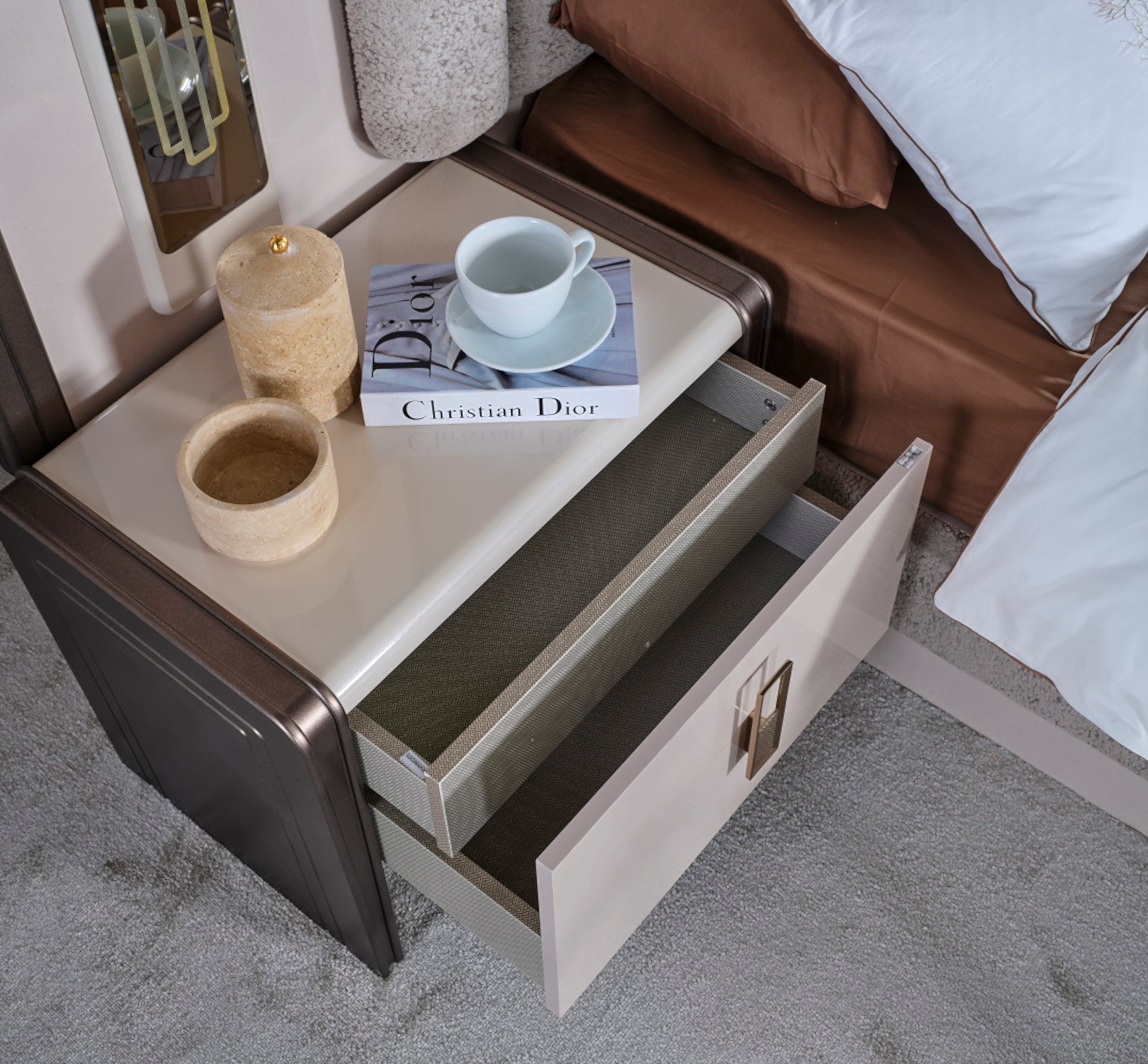 Nirvana Nightstand With Back
