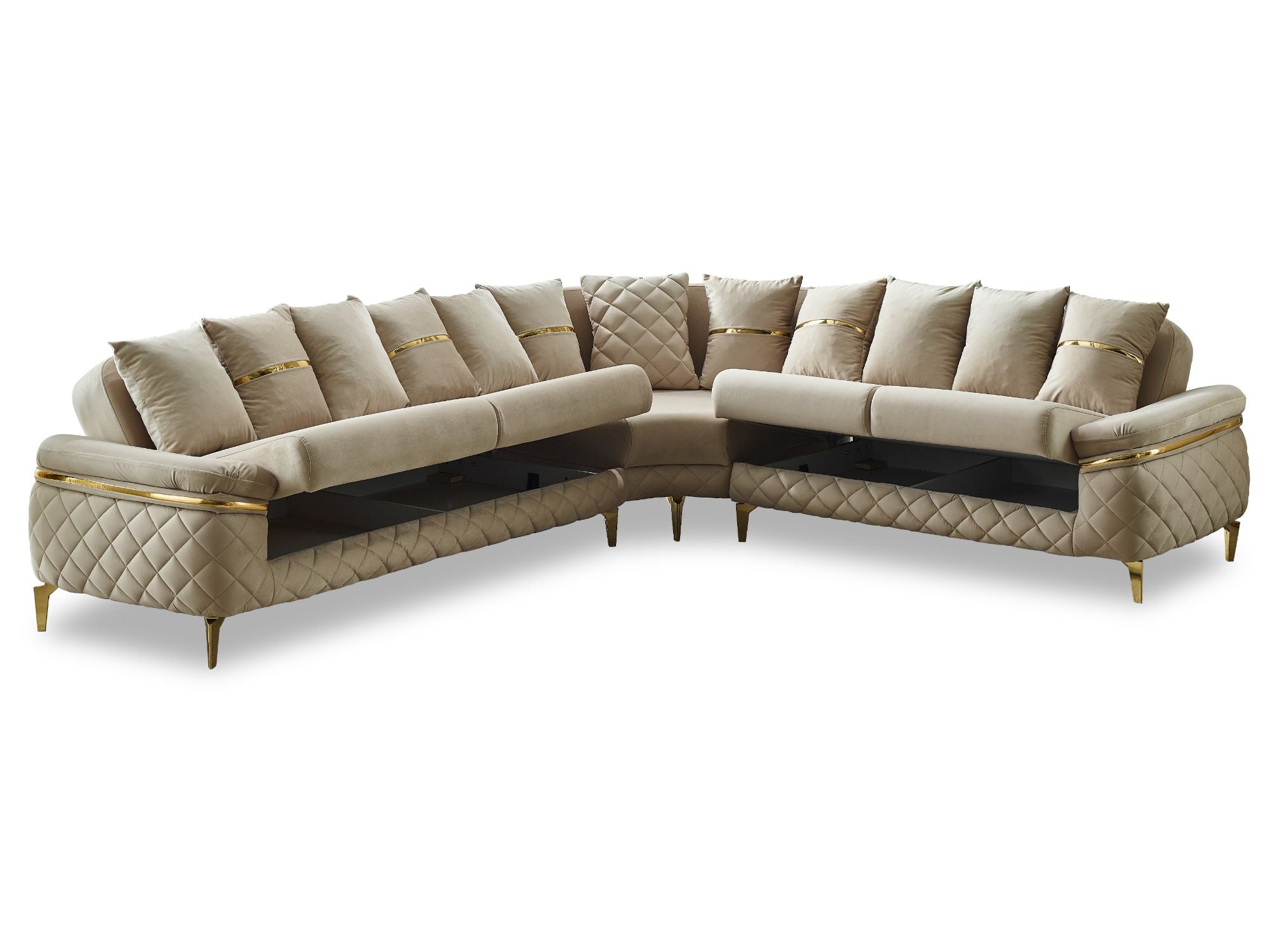 Orlando 127" / 112" Wide Convertible Sectional