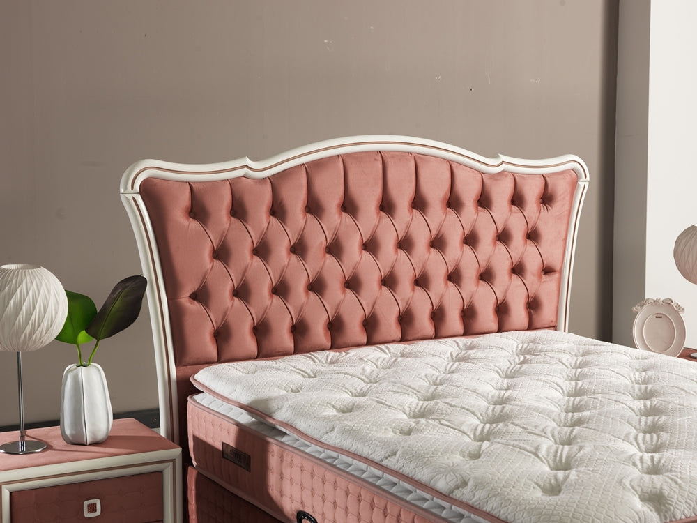 Royal King Storage Bed With Headboard Pink