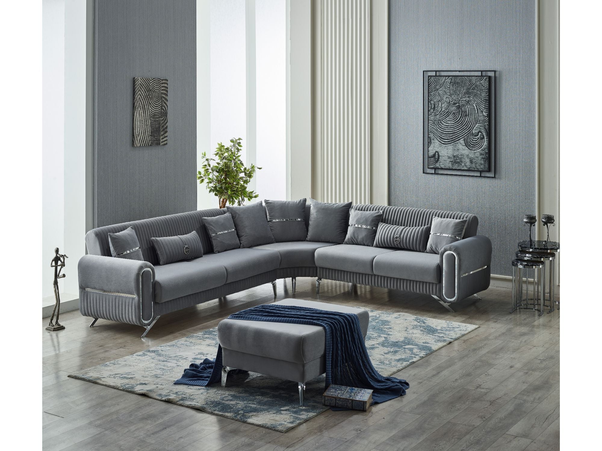 Royal 125" / 113" Wide Convertible Sectional