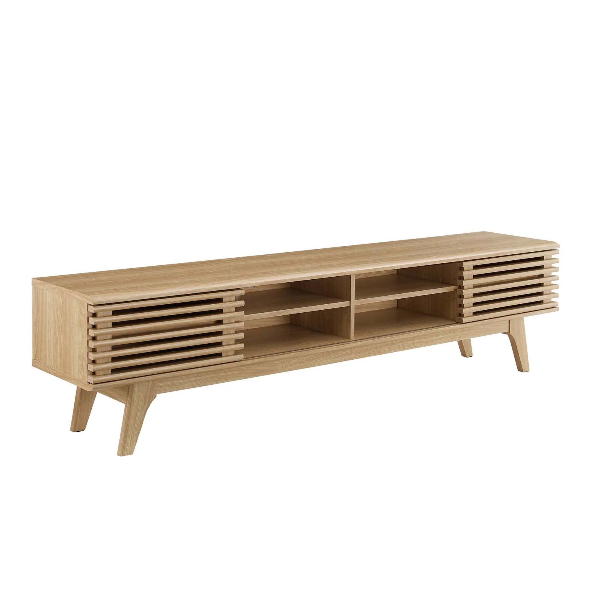 Render 70" Entertainment Center TV Stand in Walnut