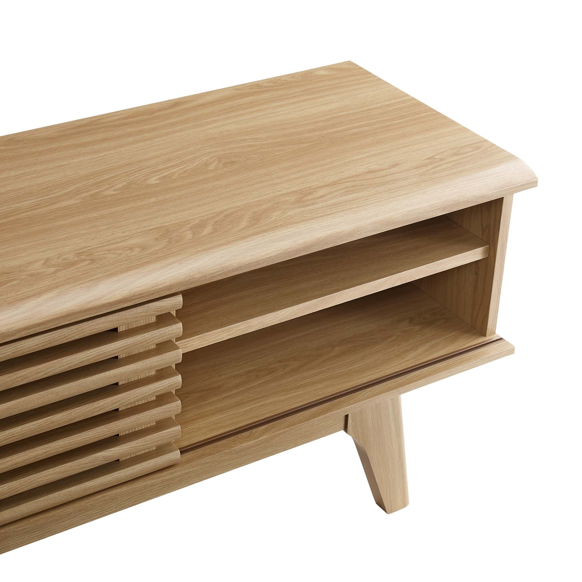 Render 70" Entertainment Center TV Stand in Walnut
