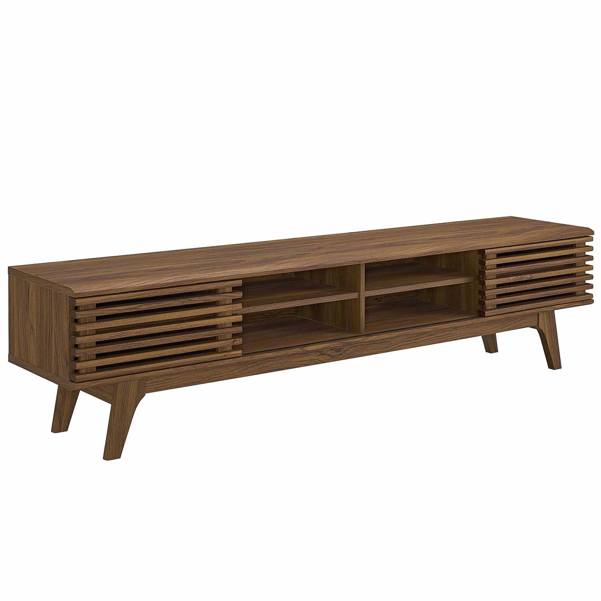 Render 70" Entertainment Center TV Stand in Walnut