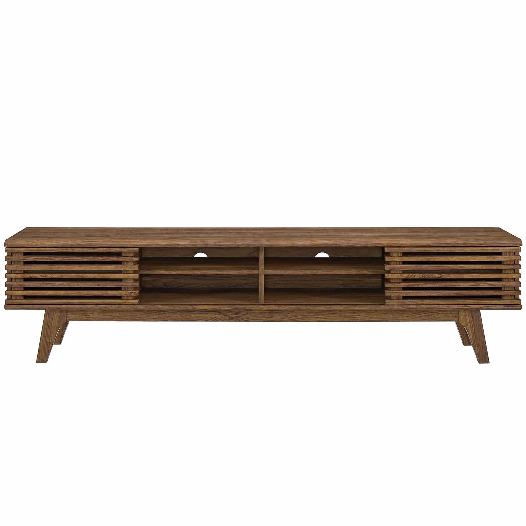Render 70" Entertainment Center TV Stand in Walnut