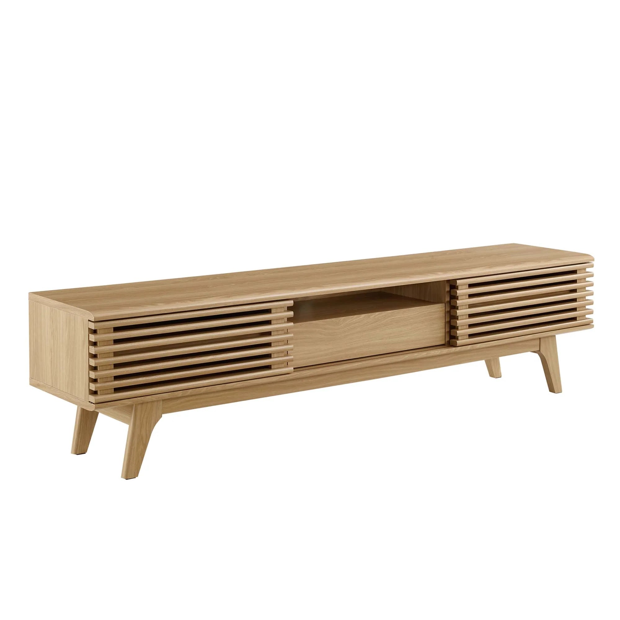 Render 70" TV Stand in Walnut, Oak, Charcoal
