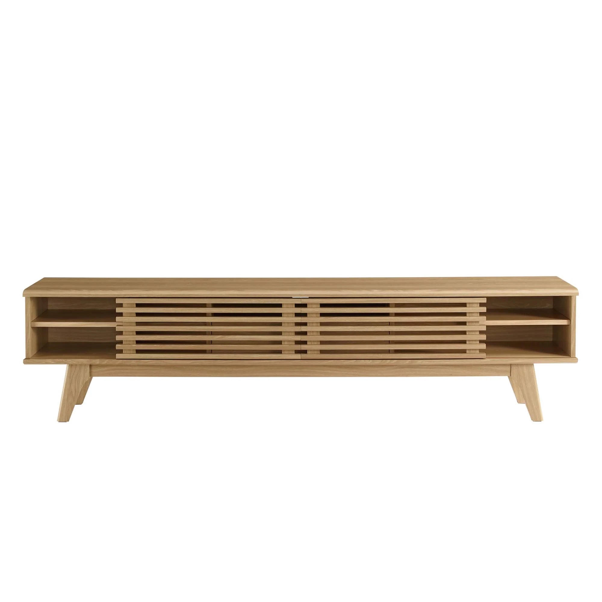 Render 70" TV Stand in Walnut, Oak, Charcoal