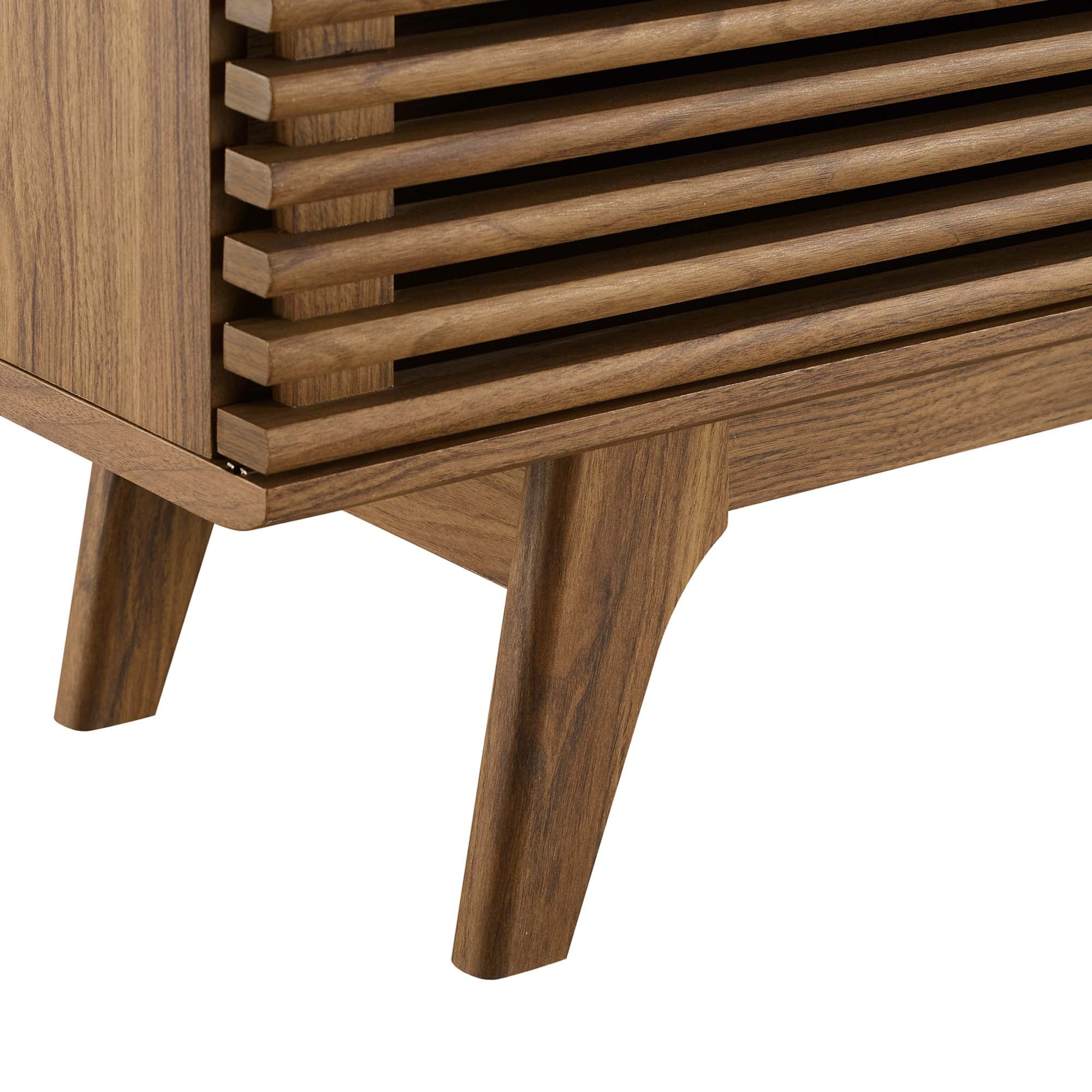 Render 71" Media Console TV Stand in Walnut, Oak