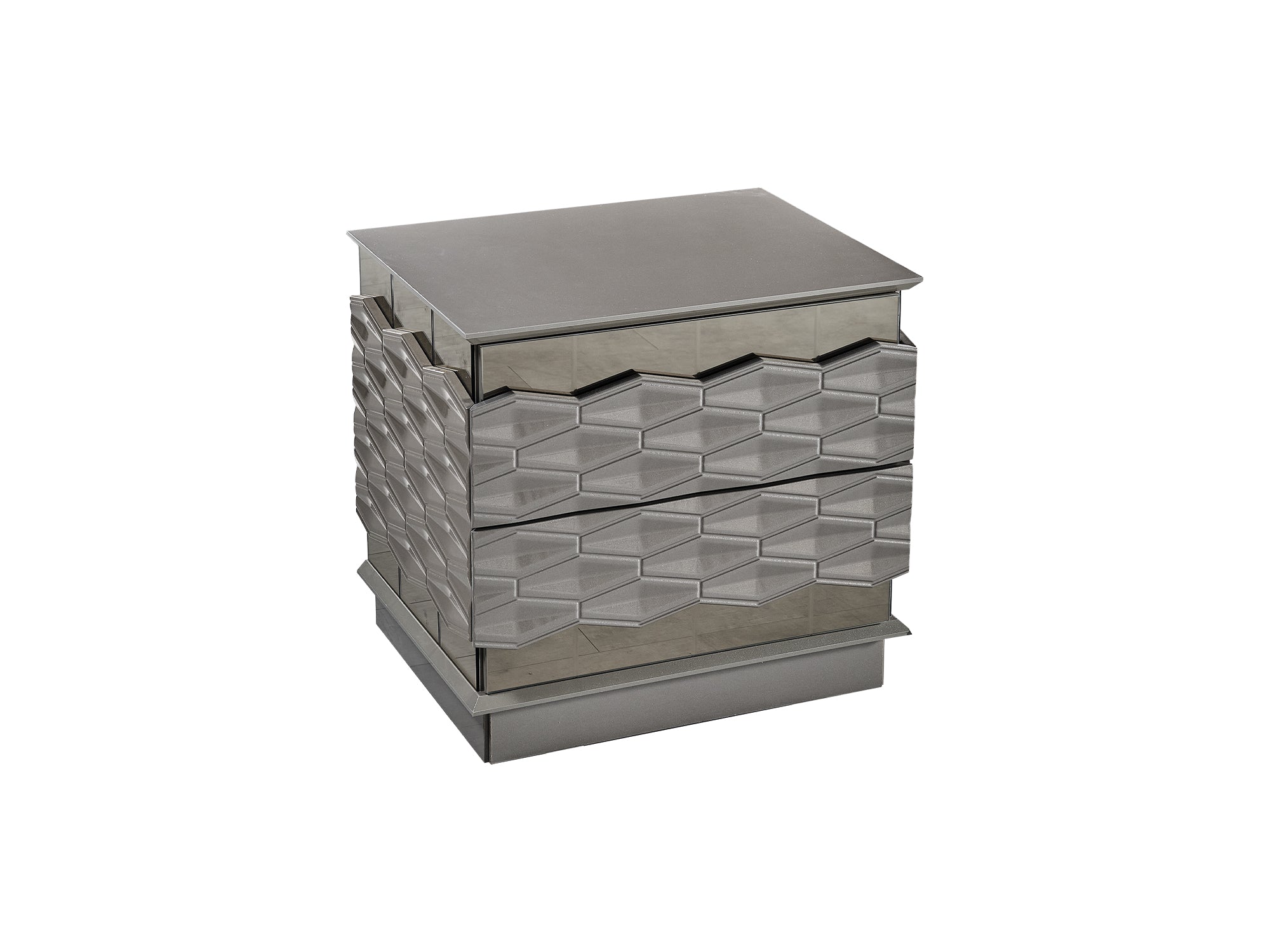 Gokce Nightstand With Back Mirror