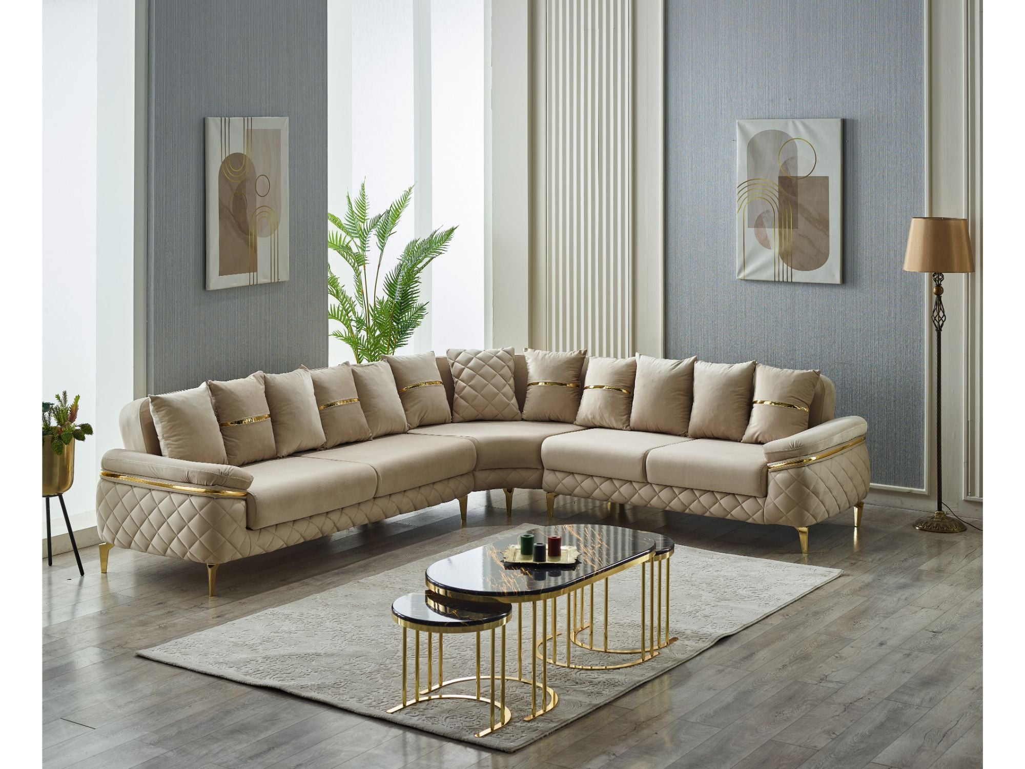 Orlando 127" / 112" Wide Convertible Sectional