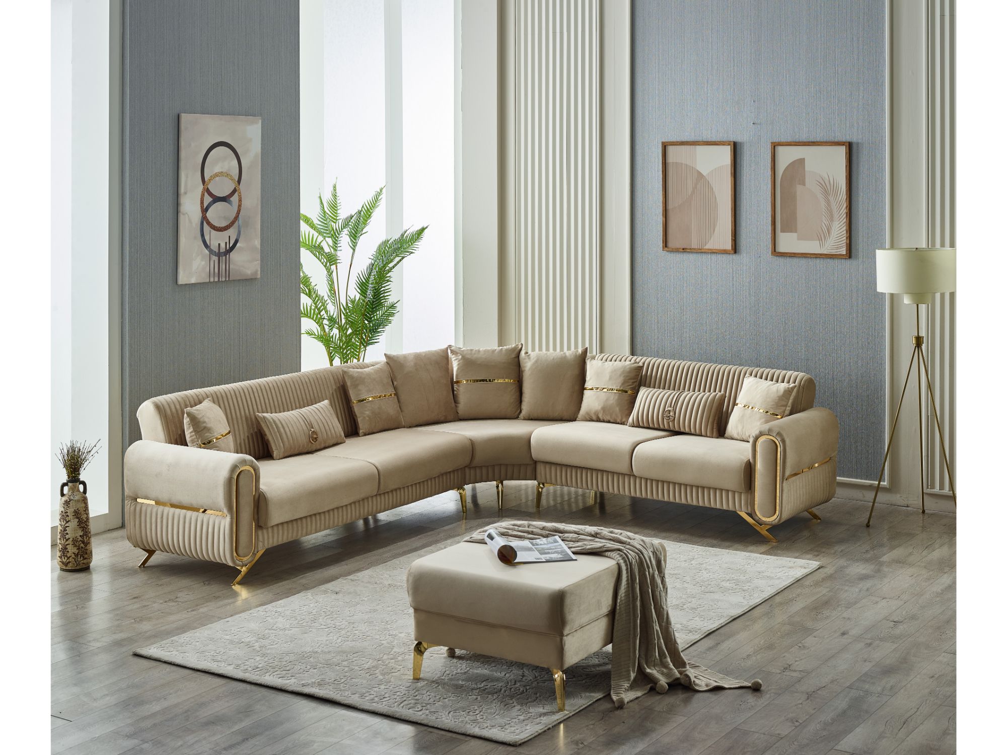 Royal 125" / 113" Wide Convertible Sectional