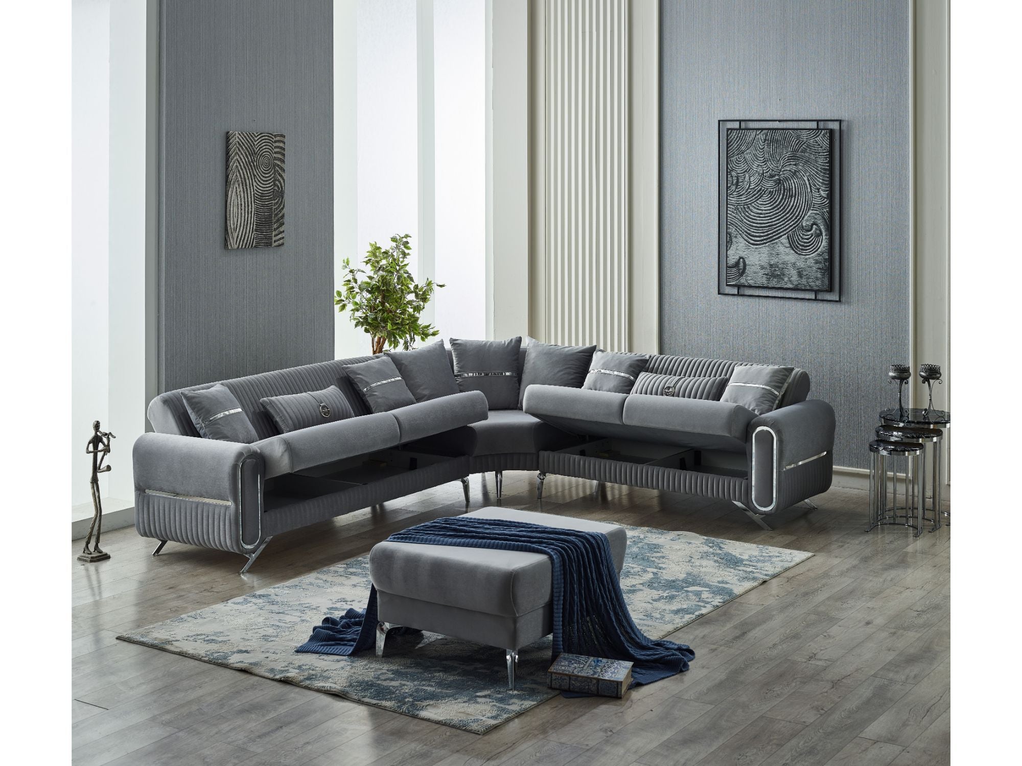 Royal 125" / 113" Wide Convertible Sectional