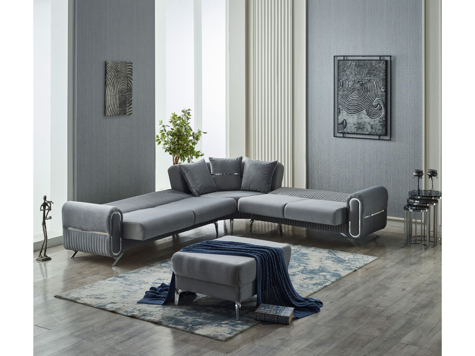 Royal 125" / 113" Wide Convertible Sectional